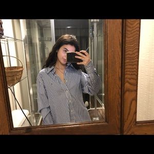 Tommy Hilfiger Blue & White Striped button-up- S